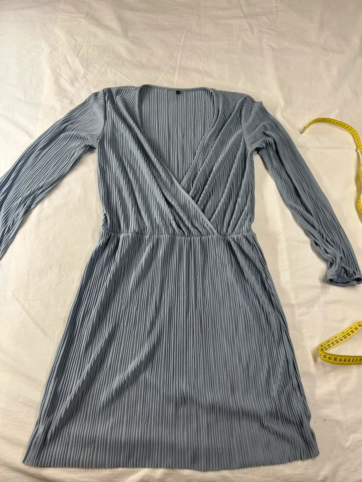 Vestido vintage azul claro tamanho L – photo 2